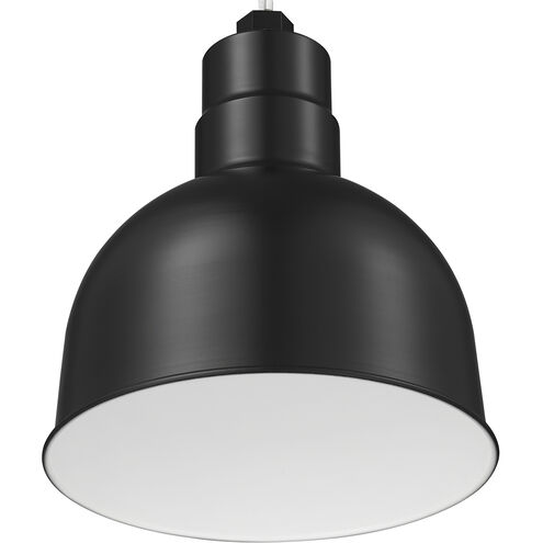 R Series Satin Black 10 inch Deep Bowl Shade